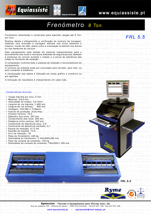 Ryme - Frenómetro de 8 Ton.